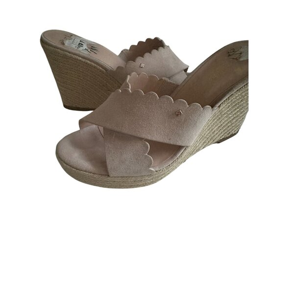 KATE SPADE Light Pink Suede Espadrille Wedges Size 8.5 - Picture 8 of 11